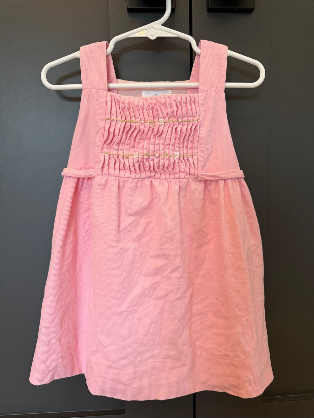 Florence Eiseman Pink Smocked Floral Dress